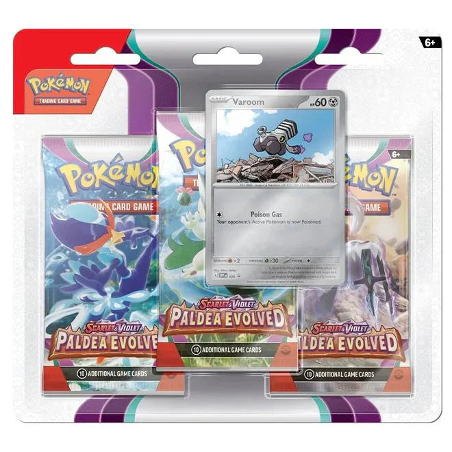 Pokémon Scarlet & Violet – SV02 Paldea Evolved – 3-Pack Blister