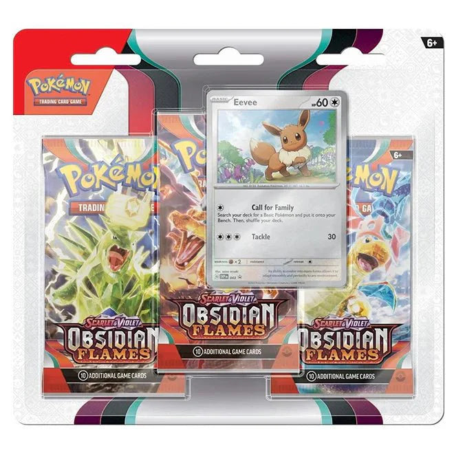 Pokémon Scarlet & Violet – SV03 Obsidian Flames – 3-Pack Blister Eevee