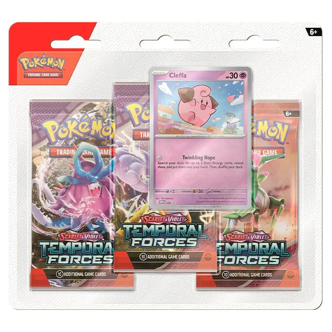 Pokémon Scarlet & Violet – SV05 Temporal Forces – 3-Pack Blister Cleffa