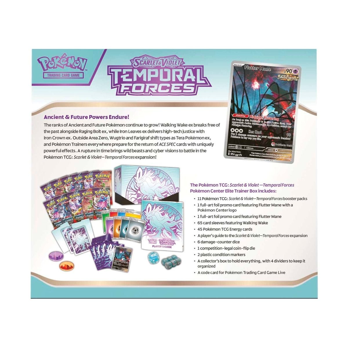 Pokémon Scarlet & Violet – SV05 Temporal Forces – Pokémon Center Elite Trainer Box Walking Wake (Pokémon Center Exclusive)