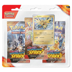 Pokémon Scarlet & Violet – SV08 Surging Sparks – 3-Pack Blister Zapdos