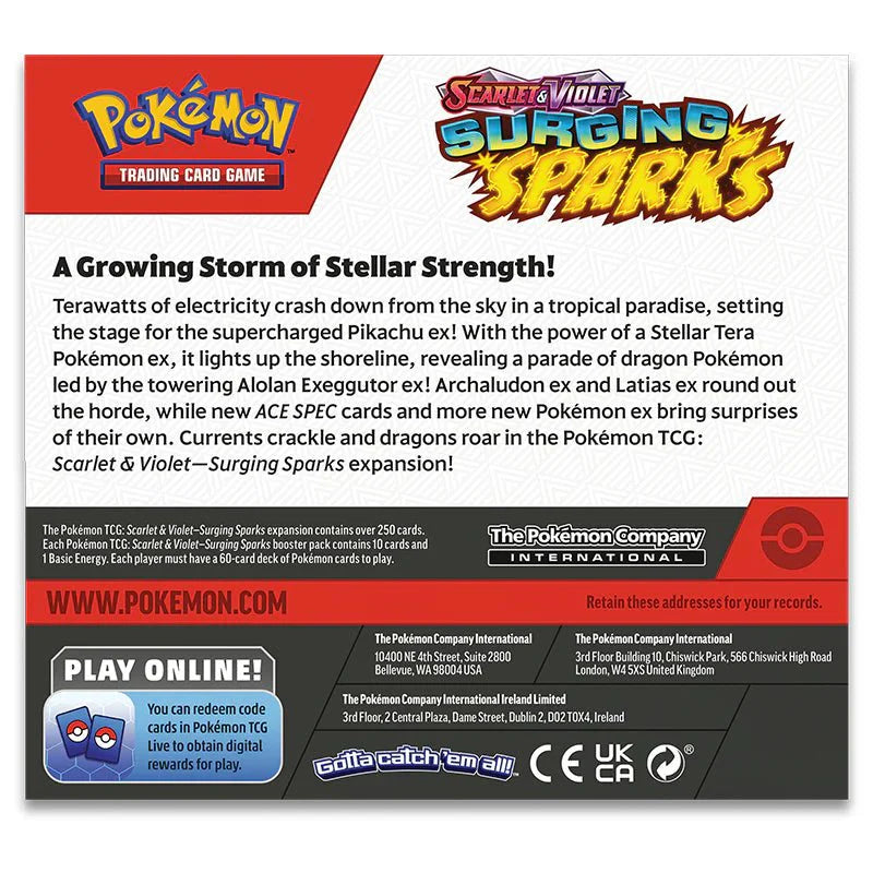 Pokémon Scarlet & Violet – SV08 Surging Sparks – Booster Box