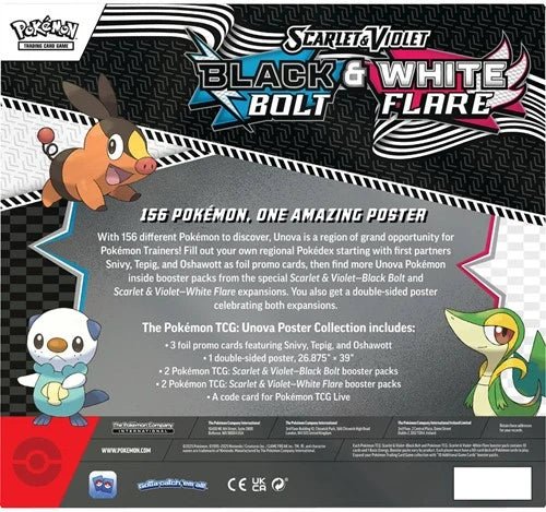 Pokémon Scarlet & Violet – SV10.5 Black Bolt & White Flare – Unova Poster Collection