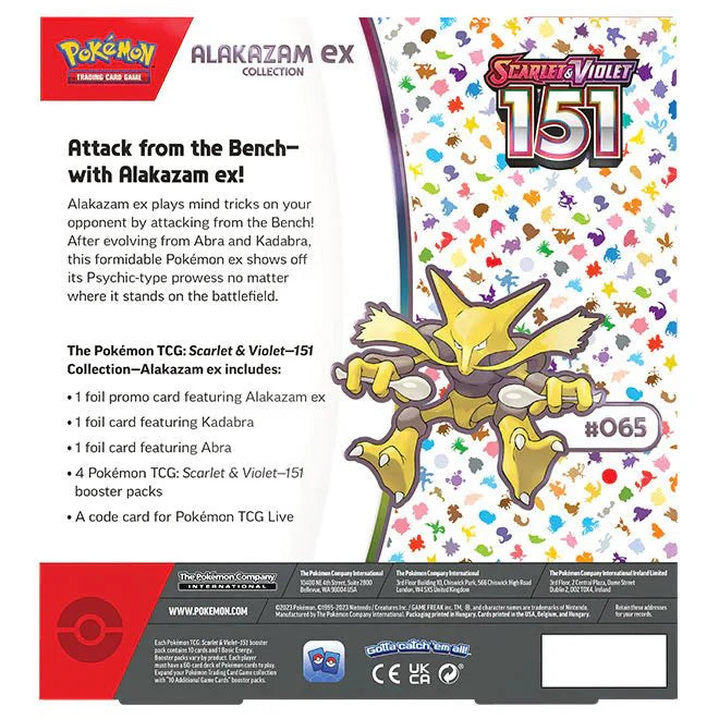 Pokémon Scarlet & Violet – SV3.5 151 – Alakazam ex Collection