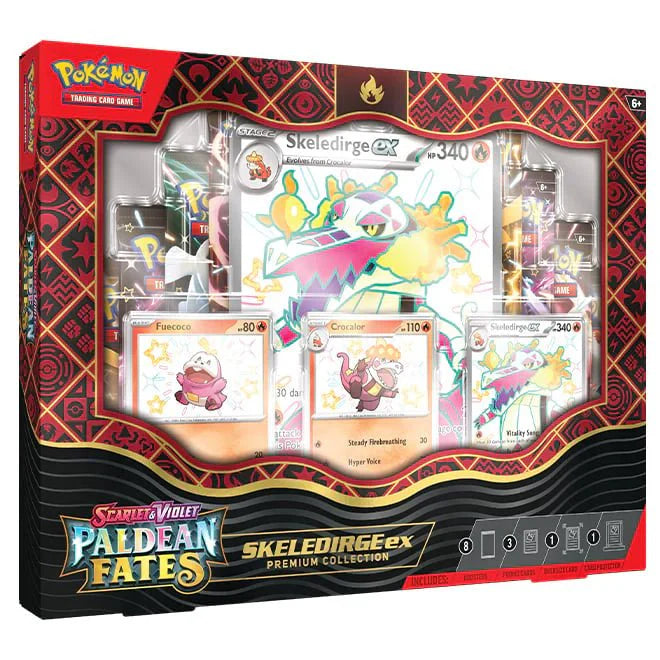 Pokémon Scarlet & Violet – SV4.5 Paldean Fates Shiny – Skeledirge ex Premium Collection