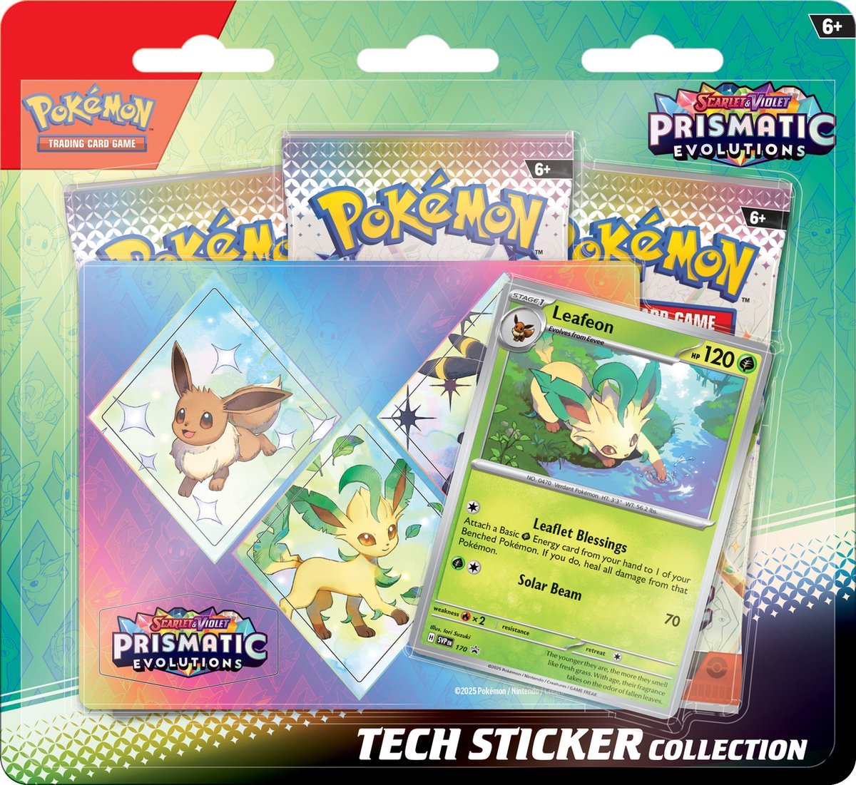 Pokémon Scarlet & Violet – SV8.5 Prismatic Evolutions – Tech Sticker Collection Leafeon